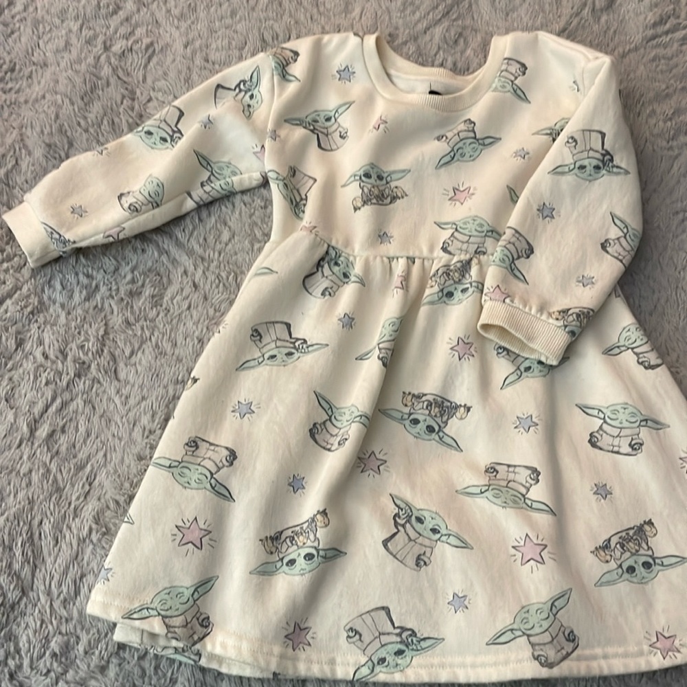 Star Wars baby joda sweater dress size 5